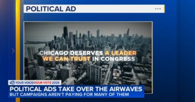 Super PACs funding many political ads ahead of primary Election Day 2026 in Chicago, Illinois area