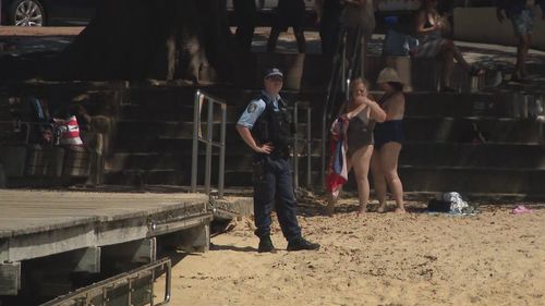 Two sharks were reportedly spotted swimming in the netted zone.