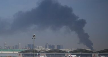 THIRD wave of Iran suicide drones batter Dubai and destroy a hotel