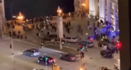 Teen mobs swarm downtown in chaotic takeover—fights erupt, cars targeted before curfew crackdown hits