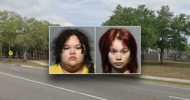 Teens accused of plotting twisted 'blood ritual' school killing giggle in cruiser about glam shot