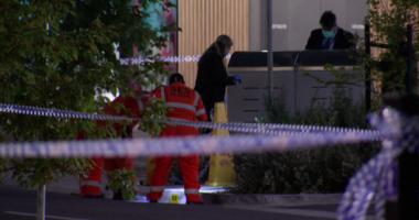 Emergency services combed the scene at Mernda Station.
