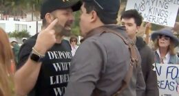 Tensions flare outside Trump National Golf Club in Palos Verdes