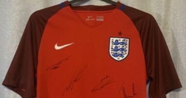 The most expensive England shirts: Three Lions priced their new World Cup top at a staggering £134.99... but one kit online costs more than a HOUSE DEPOSIT