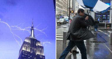 Thunderstorms and 'damaging' wind gusts to rattle NYC on Monday