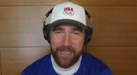 Travis Kelce reveals he dragged Taylor Swift out of bed at 8am to watch Team USA's gold medal hockey win over Canada