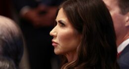 Trump drags Kristi Noem to conference just hours after her firing