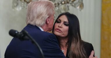 Trump fawns over Kimberly Guilfoyle as she makes White House comeback