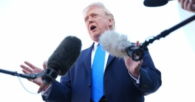 Trump lashes out at reporter's 'crazy question' on putting US troops in Iran as he issues chilling warning: 'We'll keep bombing'