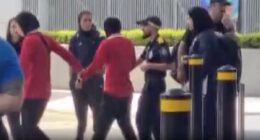 Two faces of tyranny: One had to be dragged onto a bus taking her back to Iran's evil regime. The other is the grinning youngster who wanted to stay - but then did the UNTHINKABLE