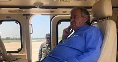 U.N. Chief Guterres Touches Down in Beirut for ‘Visit of Solidarity’