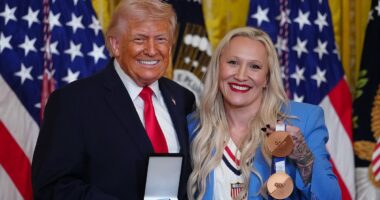 US Olympic star presents Donald Trump with special honor for his 'impact' on women's sports