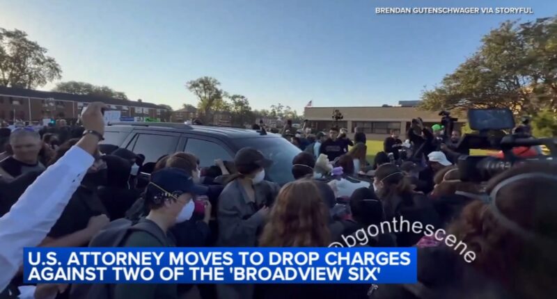 US attorney files motion to dismiss charges against 2 of 'Broadview Six' defendants, Catherine Sharp and Joselyn Walsh
