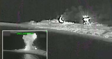 US military blasts Iranian warship in new video, says regime has 'ZERO' left in Gulf of Oman