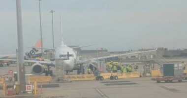 A vape has caught fire on a flight from Brisbane to Melbourne, causing a mid-air call for help.