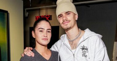 'Very awkward' moment Romeo Beckham's girlfriend and ex meet
