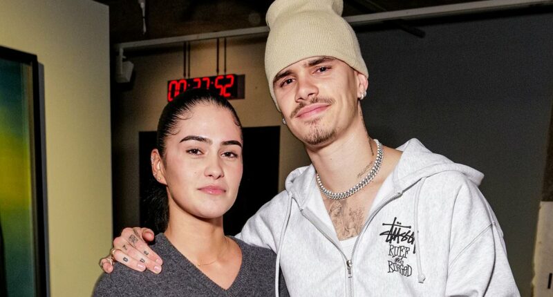 'Very awkward' moment Romeo Beckham's girlfriend and ex meet