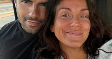 Vicky Pattison has said fleeing Dubai amid Iranian missile strikes and drone attacks was 'surreal' as she opened up on the ordeal in a new interview (pictured driving to Oman)