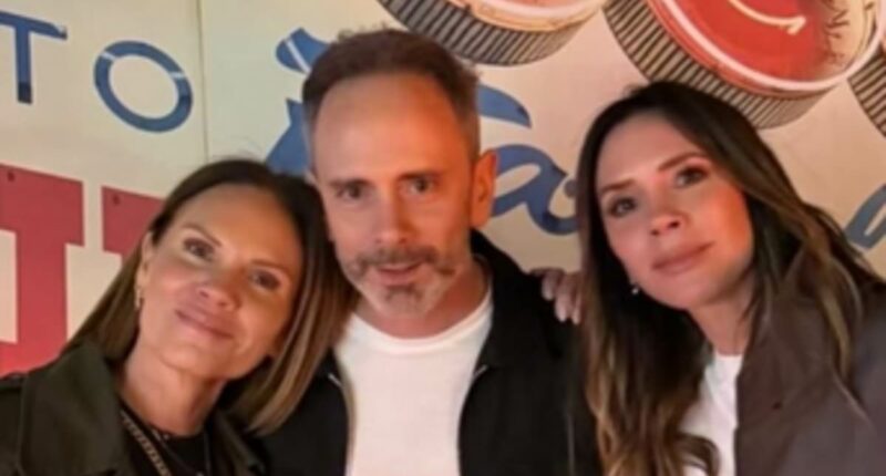 Victoria Beckham and her rarely seen brother Christian enjoy a family outing with their sister Louise Adams to support her son Cruz during his tour