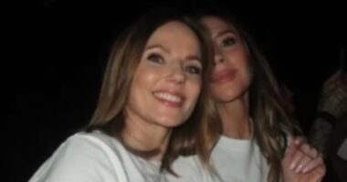 Victoria and David Beckham are joined by Geri Halliwell as they dance the night away at their son Cruz's London show