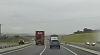 Viewers divided over moment reckless driver undertakes a lorry