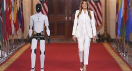 Watch Melania Trump's most shocking White House entrance yet