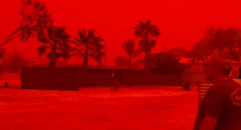 Western Australia's skies turn a hellish red as Tropical Cyclone Narelle hit, stunning video shows
