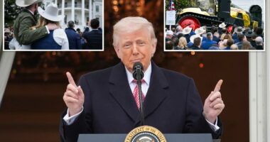 White House unveils 'OnlyFarms' website, welcomes farmers with golden tractor on South Lawn