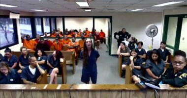 Woman accused of fatal hit-and-run that killed 8 year old laughs during first court appearance