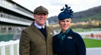 Zara Tindall turns heads in elegant navy skirt suit on day one of Cheltenham Festival with husband Mike