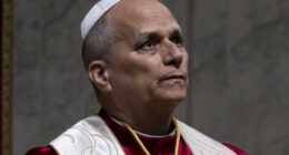 Pope Leo XIV presides over the Prayer Vigil for Peace at St Peter's Basilica, on April 11, 2026 in Vatican City, Vatican.