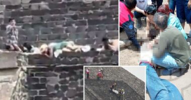 1 tourist dead, 6 hurt when gunman opens fire atop ancient Mexican pyramid that was used for human sacrifice