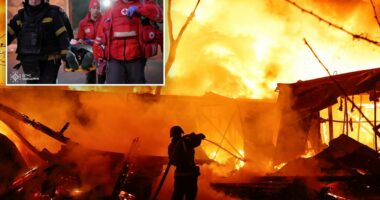 Russian missiles and drones bombard Ukraine at night, killing at least 16 people