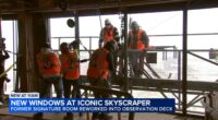 360 Chicago gets new windows for redevelopment of observation deck in former John Hancock building at 875 N Michigan Ave