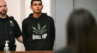 Accused drug dealer 'rolls up' to Long Island court with super conspicuous hoodie