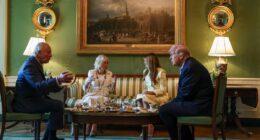 All the hidden details from the King and Queen's tea with the Trumps