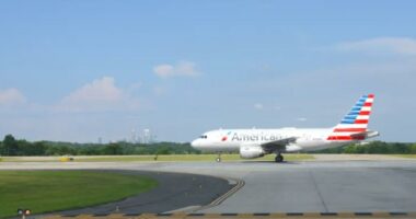 American Airlines plane at Charlotte airport nearly crashes into truck