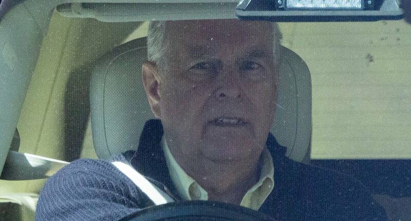 Andrew looks forlorn in Land Rover amid Edward and Sophie 'row'