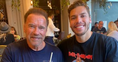 Arnold Schwarzenegger's love child reveals how dad 'pumps him up'