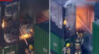 Arson now suspected in LA freight car blaze that left packages toasted
