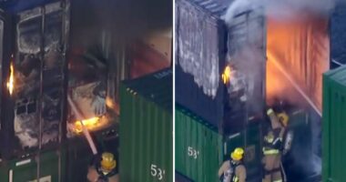 Arson now suspected in LA freight car blaze that left packages toasted