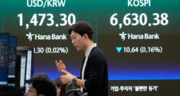 Asian stocks gain and oil prices decline after the UAE says it will exit OPEC