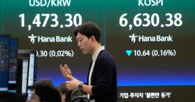 Asian stocks gain and oil prices decline after the UAE says it will exit OPEC