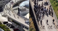 Bike mob’s Bay Bridge blitz foiled as cops stop rogue riders storming city streets before freeway chaos