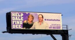 Billboard trolling Dale Warner goes viral after his murder conviction in wife Dee's case