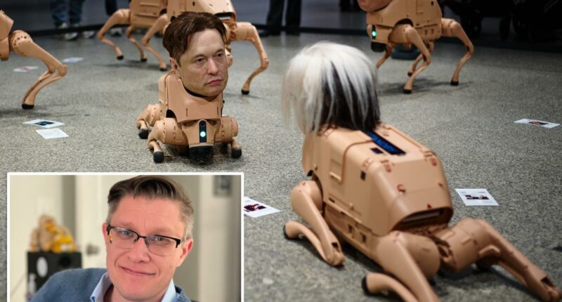 Bizarre robot dogs sporting Musk, Zuckerberg heads torment visitors in Berlin museum -- as part of creepy influencer exhibit