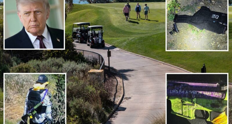 Body-armored gunman with frightening messages scrawled on rifle arrested after firing shot near Trump National Golf Course Los Angeles