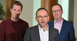 Ahead of the Budget delivery on Tuesday evening, Greens housing spokesman Max Chandler-Mather slammed the $9.3billion surplus as evidence of 'how little Labor cares about the housing crisis'