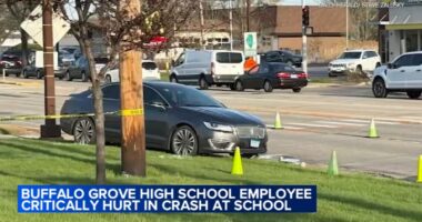 Buffalo Grove High School crash today: Crossing guard critically injured in crash near Dundee Road, students say