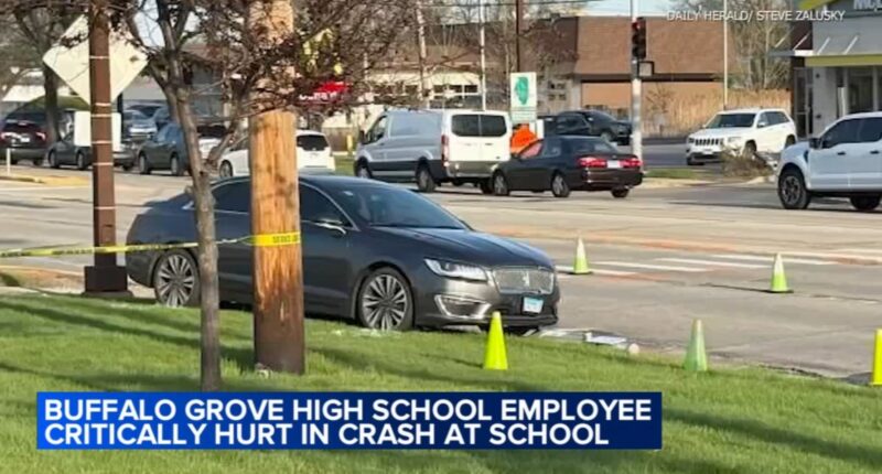 Buffalo Grove High School crash today: Crossing guard critically injured in crash near Dundee Road, students say